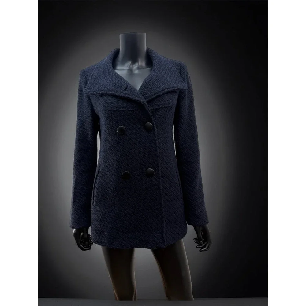 Jessica Simpson Navy‎ Wool Blend Peacoat Jacket Size M